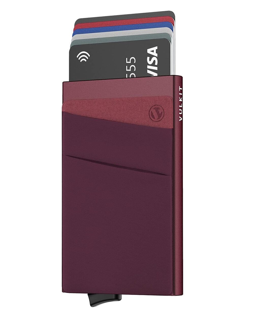 2053 Card Holder with Money Pocket Pop Up Wallet RFID Blocking Slim Metal
